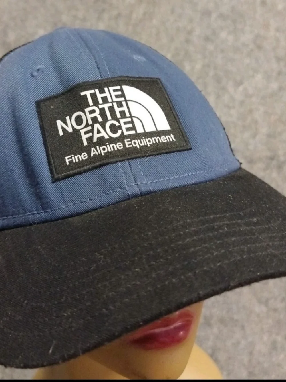The North Face Blue Crown Black Brim Baseball Hat